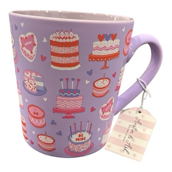 Austin & Ash Other - Lavender Valentine Cake Pattern Mug